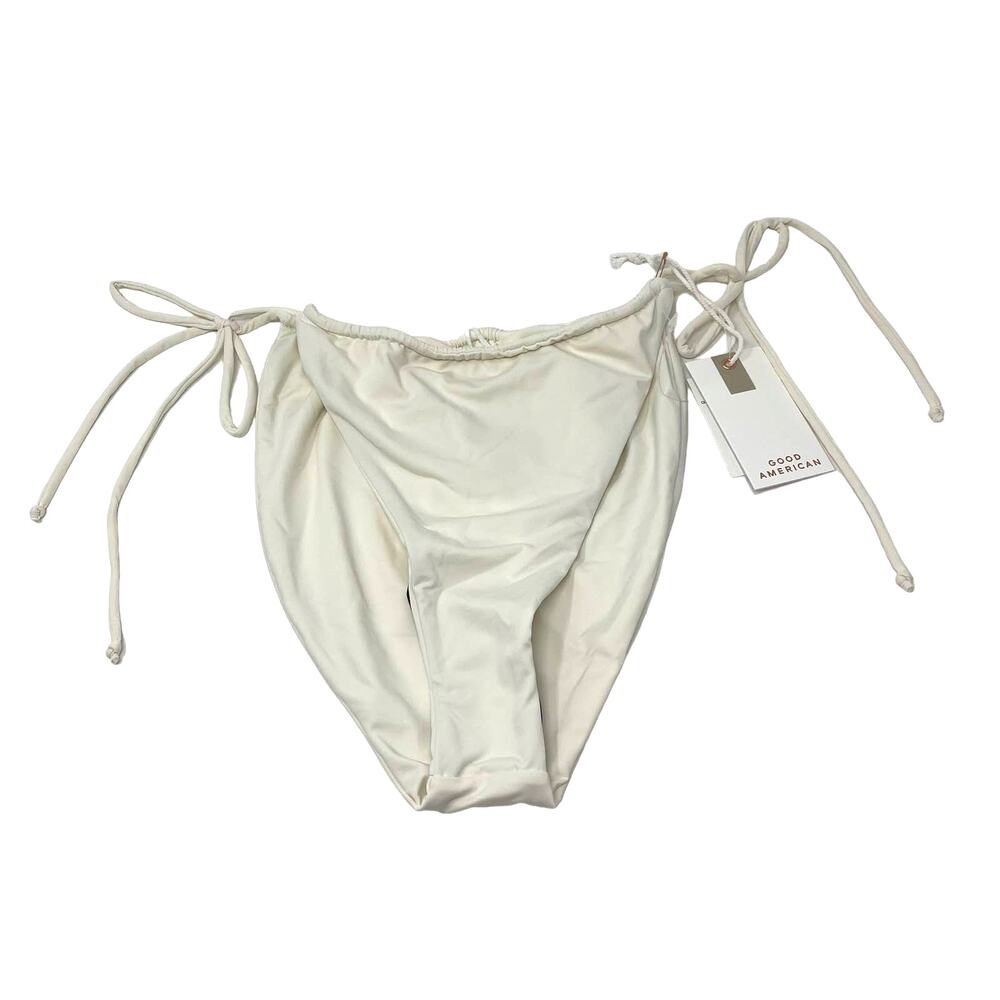 Good American Tiny Ties‎ Swim Bottom Ivory Size 4